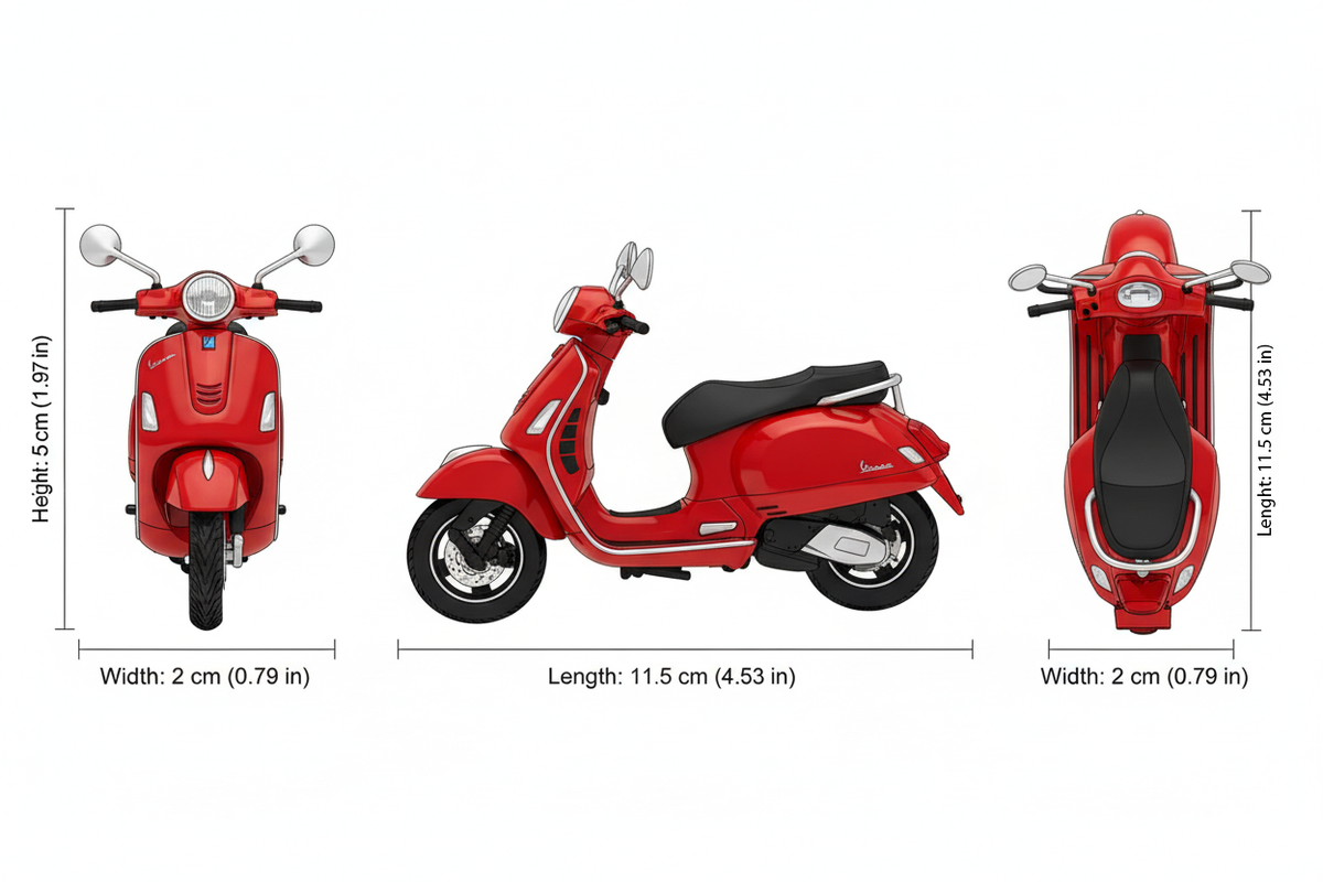 Moto Vespa Gts 125Cc - Welly Escala 1:18