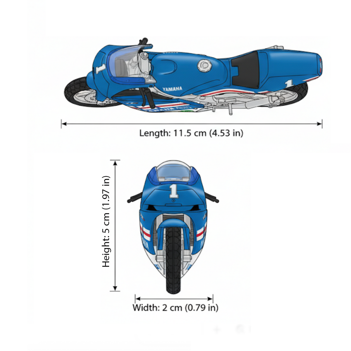 Moto Yamaha Tz250M - Welly Escala 1:18