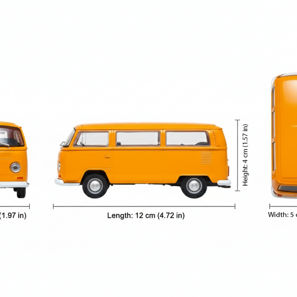Auto 1972 Volkswagen Bus T2 - Welly Escala 1:34:39