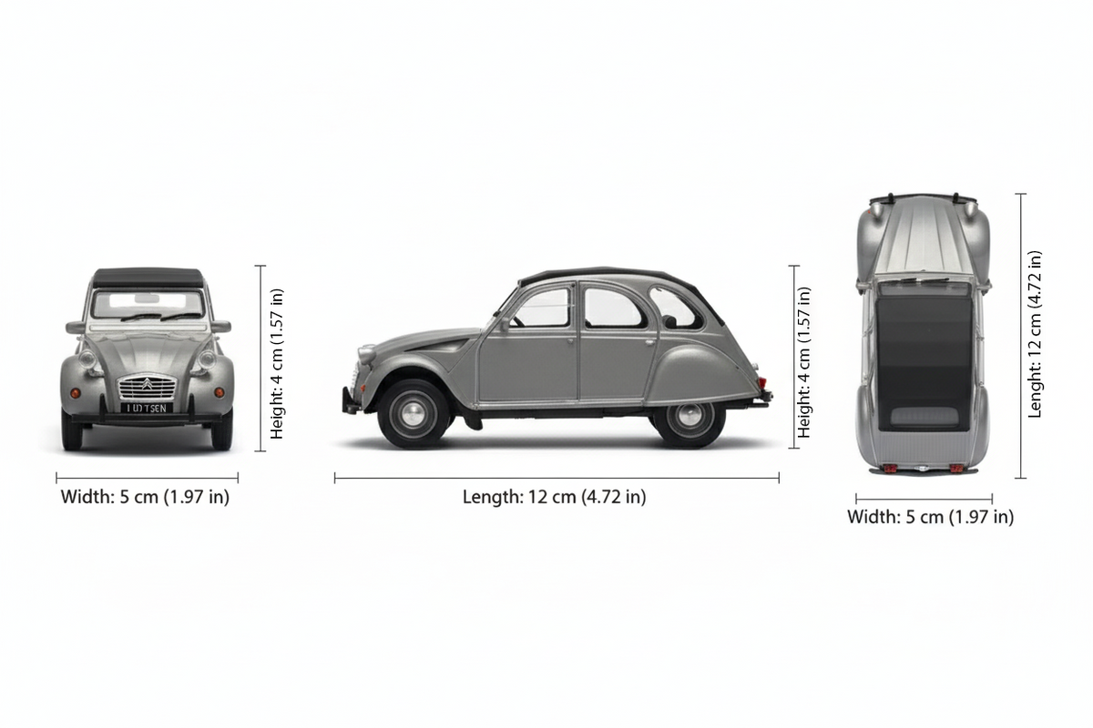 Auto Citroneta 2Cv Soft Top - Welly Escala 1:34:39