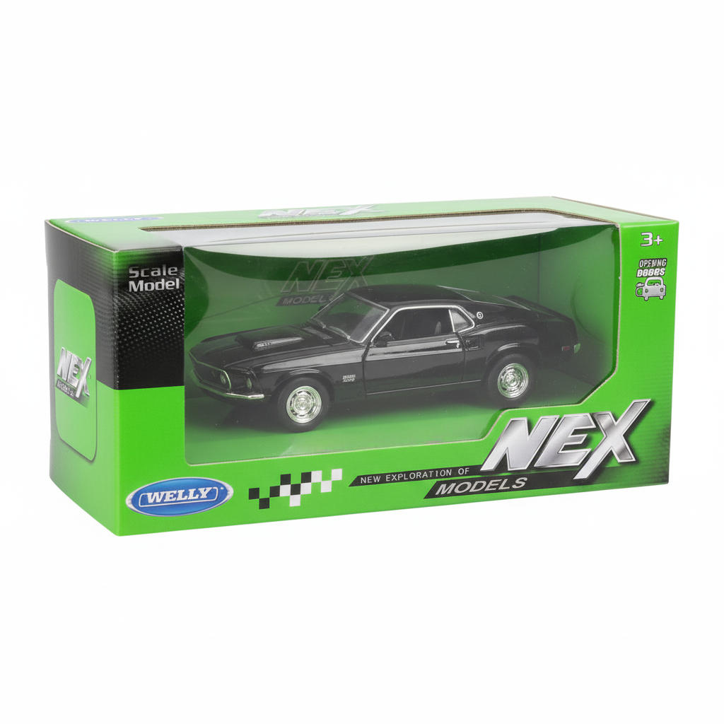 Auto 1969 Ford Mustang Boss 429 - Welly Escala 1:34:39