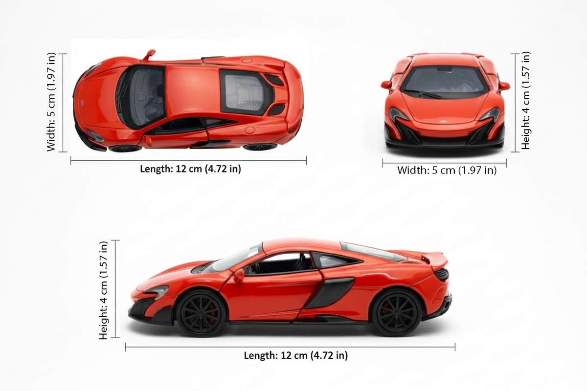 Auto Mclaren 675Lt - Welly Escala 1:34:39