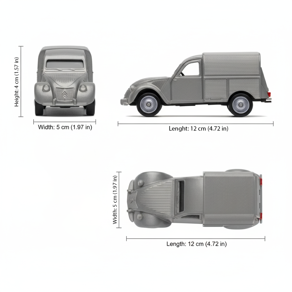 Auto Citroen 2Cv Fourgonnette - Welly Escala 1:34:39