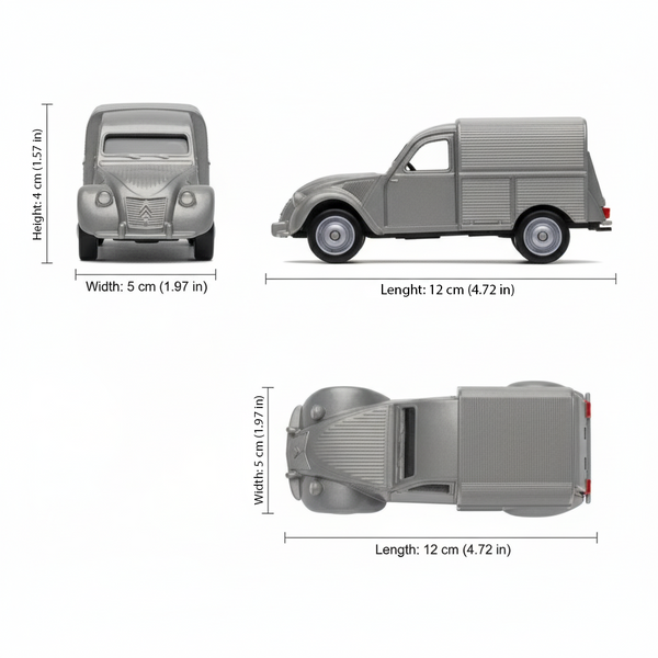 Auto Citroen 2Cv Fourgonnette - Welly Escala 1:34:39