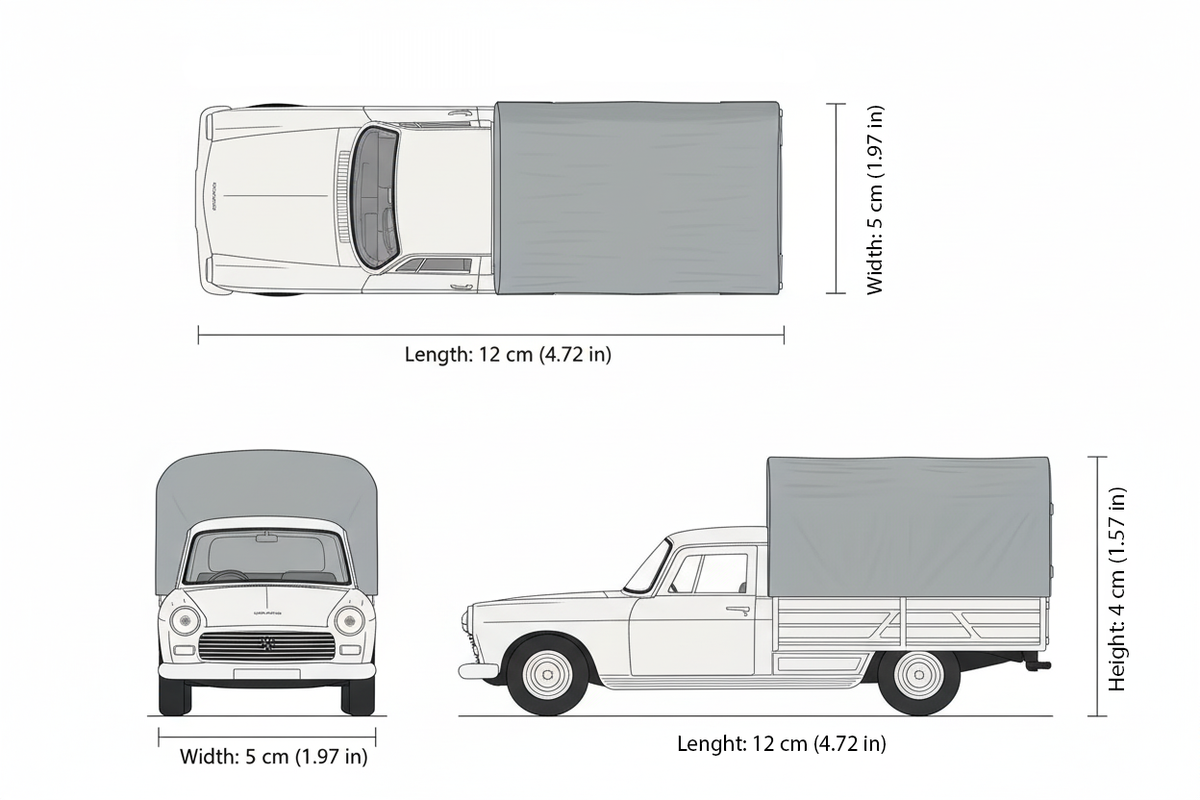 Camioneta 1968 Peugeot 404 Recoger - Welly Escala 1:34:39