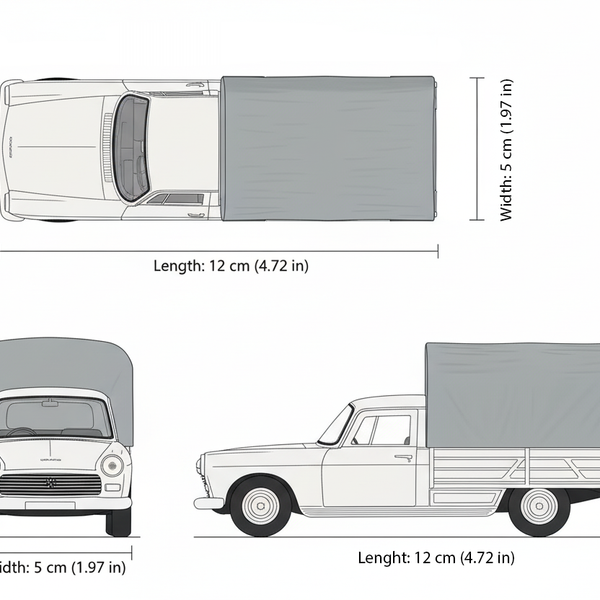 Camioneta 1968 Peugeot 404 Recoger - Welly Escala 1:34:39