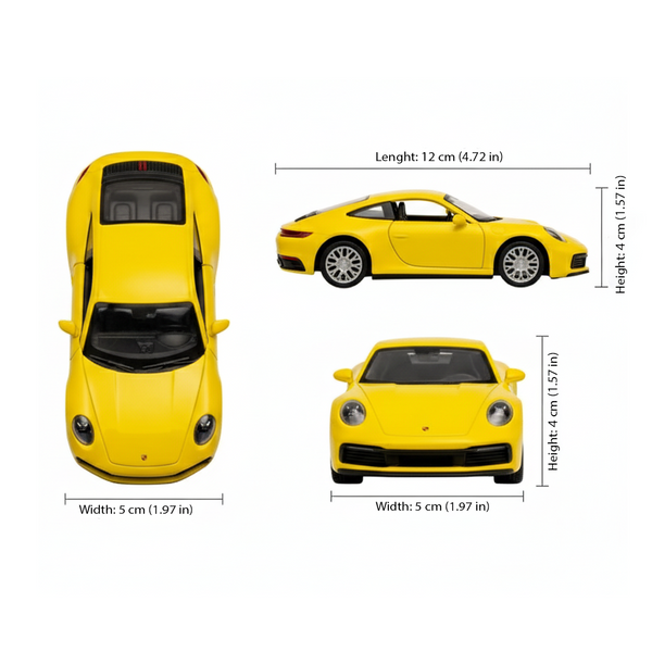 Auto Porsche 911 Carrera 4S - Welly Escala 1:34:39