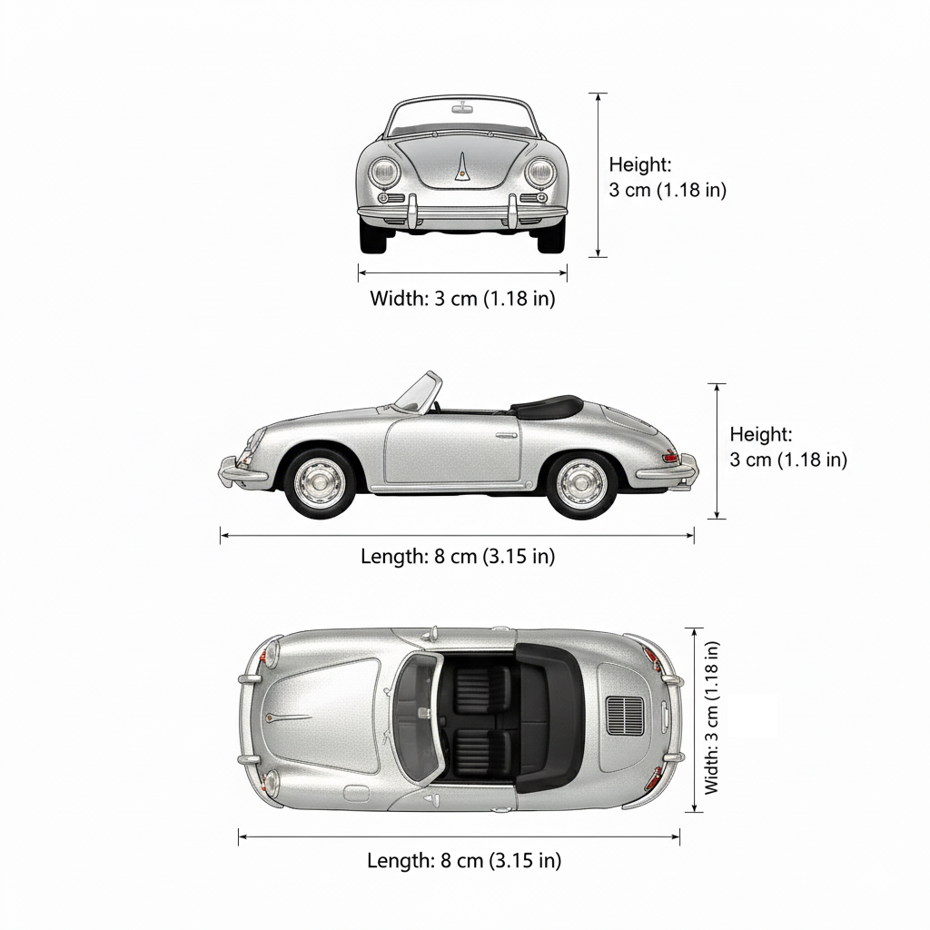 Auto Porsche 356B - Welly Escala 1:60