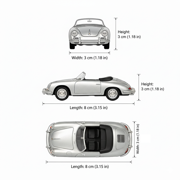 Auto Porsche 356B - Welly Escala 1:60
