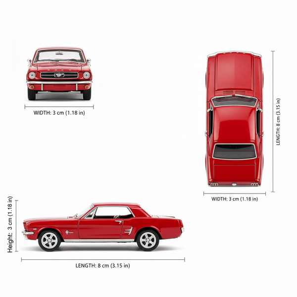 Auto Ford Mustang Coupe 1964 - Welly Escala 1:60