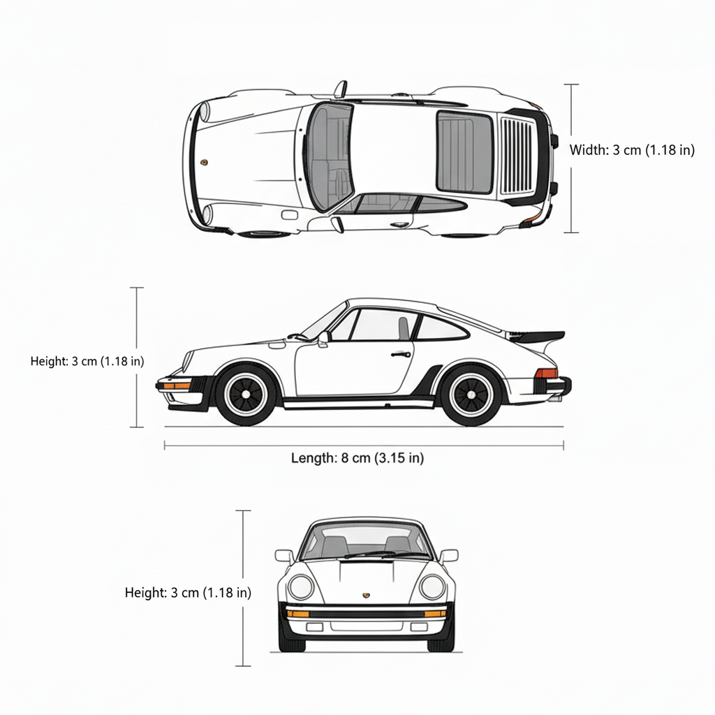 Auto Porsche 911 Turbo - Welly Escala 1:60