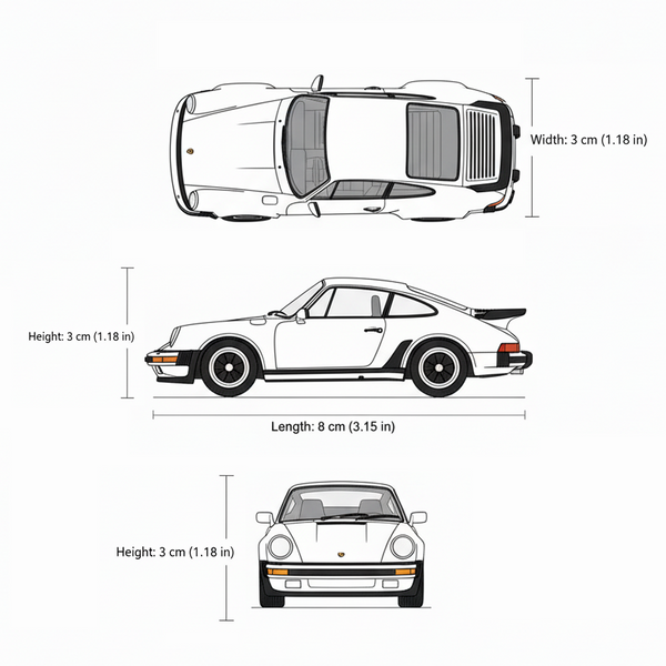 Auto Porsche 911 Turbo - Welly Escala 1:60