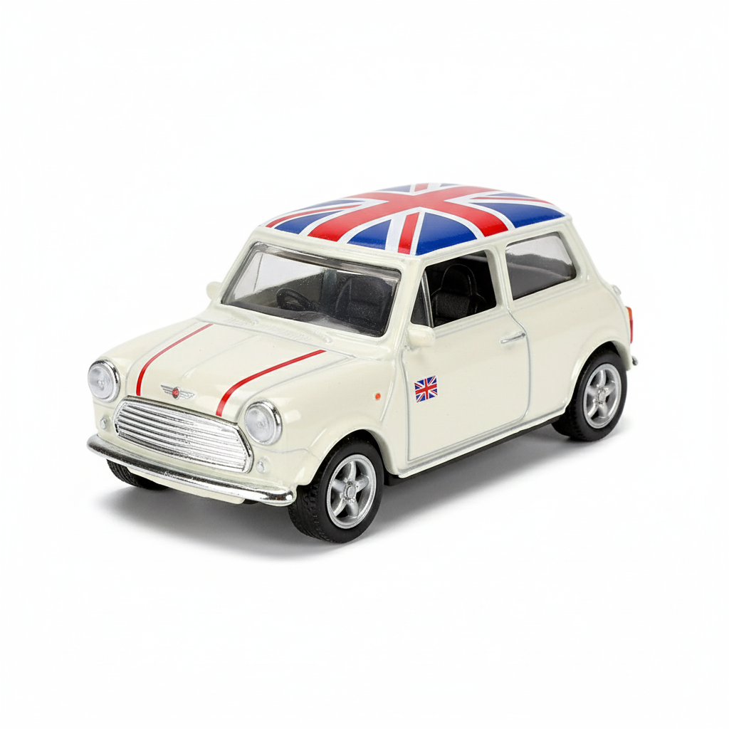Auto Mini Cooper 1300 (Uk Flag) - Welly Escala 1:60