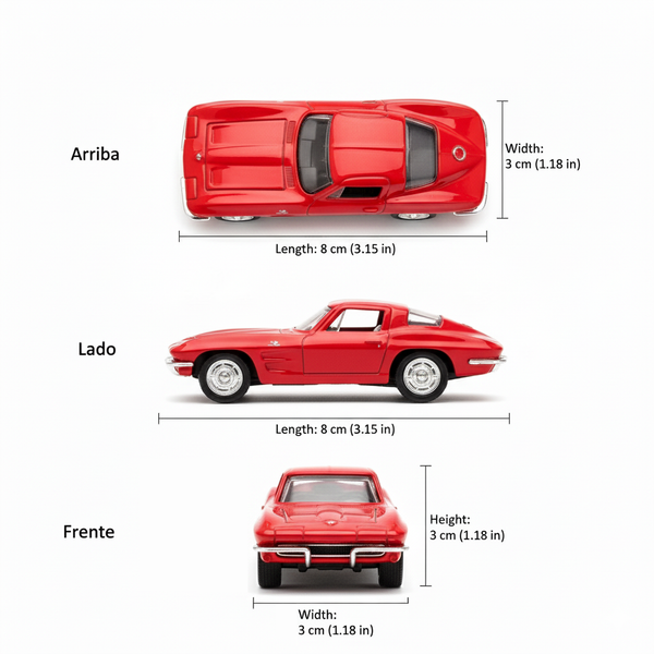 Auto Chevrolet Corvette 1963 - Welly Escala 1:60
