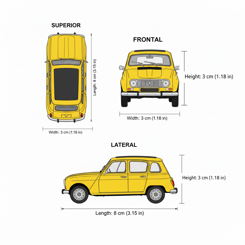 Auto Renault 4 - Welly Escala 1:60