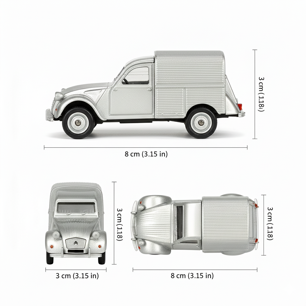 Auto Citroen 2 Cv Fourgonnette - Welly Escala 1:60