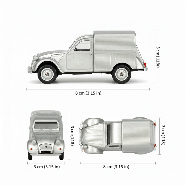 Auto Citroen 2 Cv Fourgonnette - Welly Escala 1:60