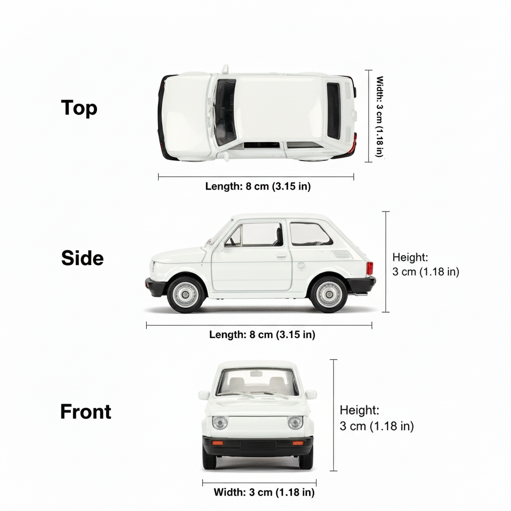 Auto Fiat 126 - Welly Escala 1:60