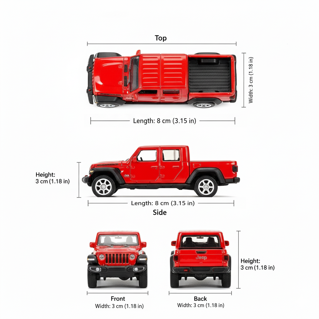 Suv Jeep Gladiator - Welly Escala 1:60