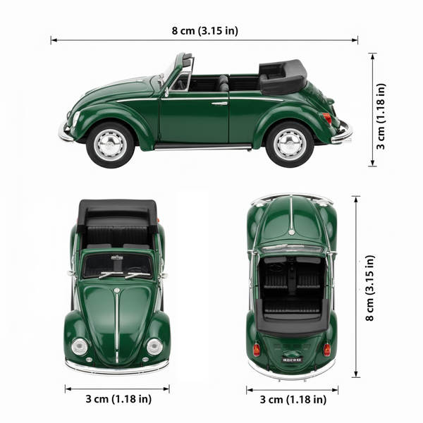 Auto Volkwagen Beetle (Convertible) - Welly Escala 1:60