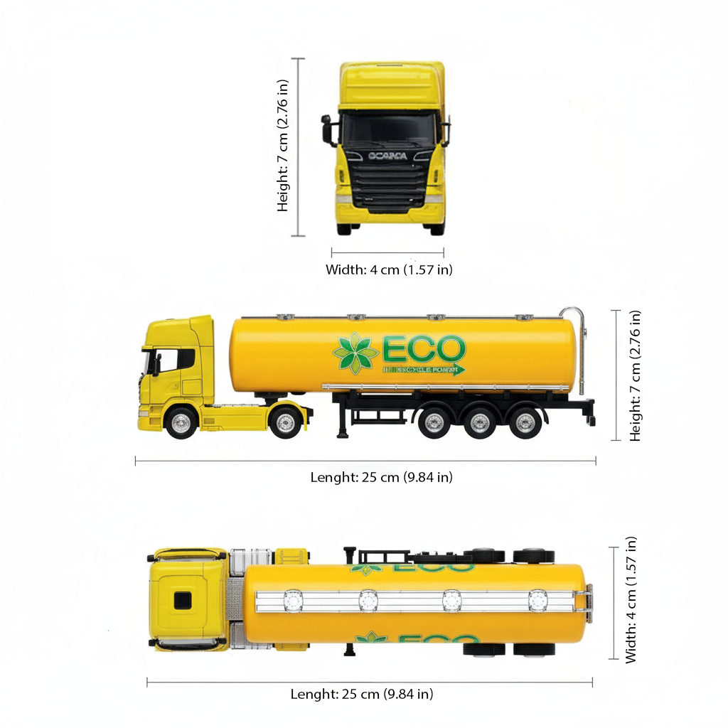 Camión Scania Logging Trailer Amarillo - Welly Escala 1:64