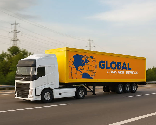 Camión Volvo Tractor Trailer - Welly Escala 1:64