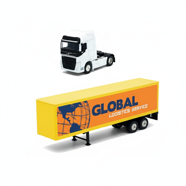 Camión Volvo Tractor Trailer - Welly Escala 1:64