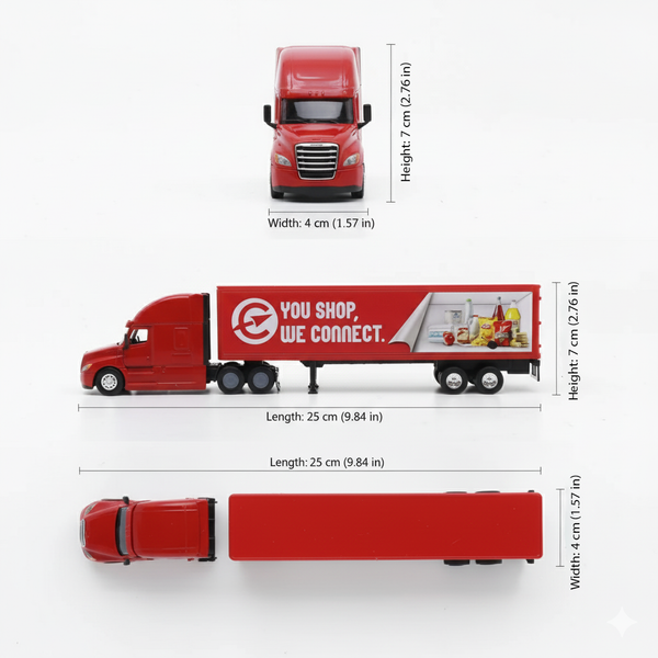 Camión Freightleiner Tractor Trailer - Welly Escala 1:64