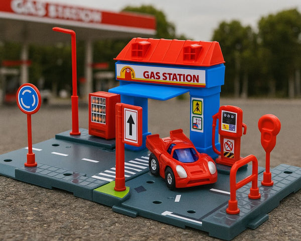 Estación Q-City Playset - Gas Station - Welly