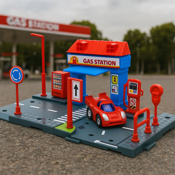 Estación Q-City Playset - Gas Station - Welly