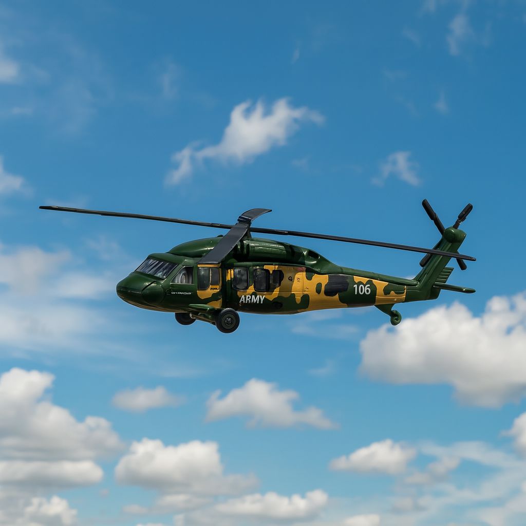Helicoptero - Black Hawk Helicoptor (Camouflage) - Welly