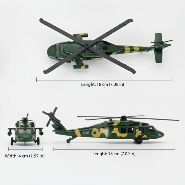 Helicoptero Blackwom Verde - Welly