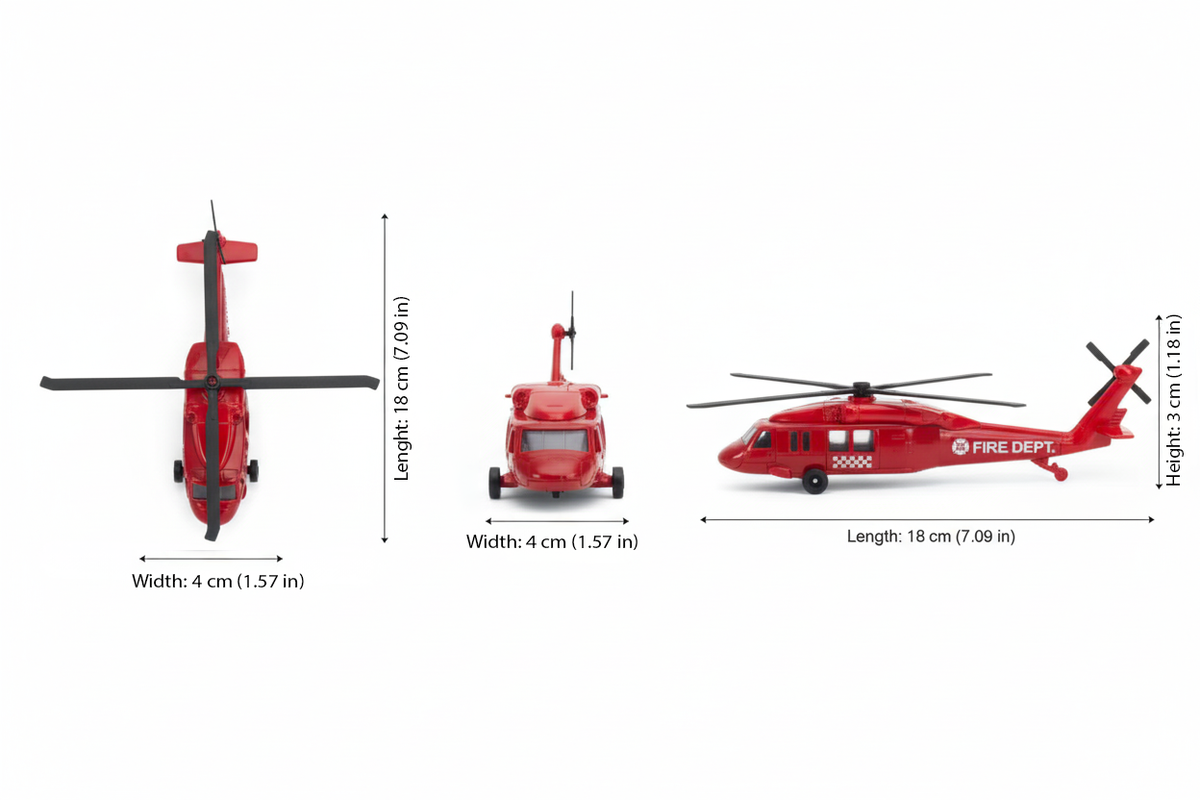 Helicoptero Blackwom Rojo  - Welly