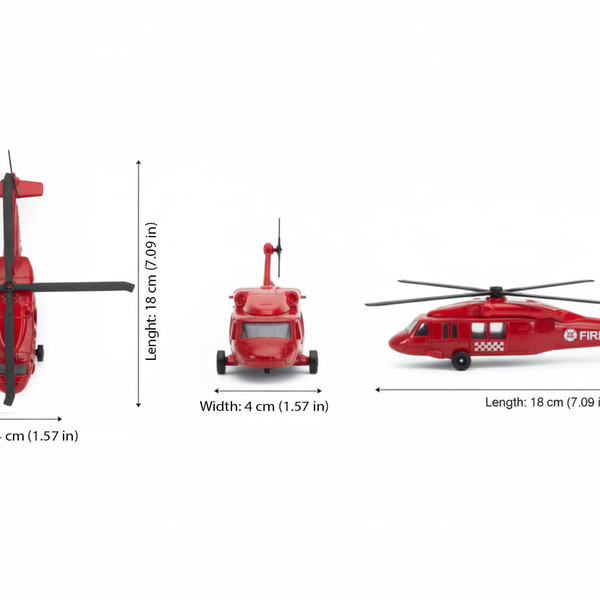 Helicoptero Blackwom Rojo  - Welly