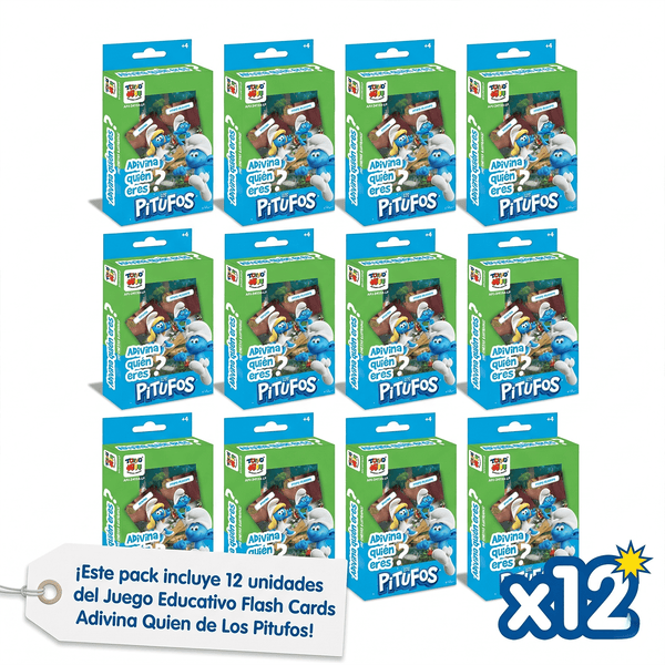 Pack 12 Flash Cards Adivina Quién Eres Los Pitufos - Toyng Chile