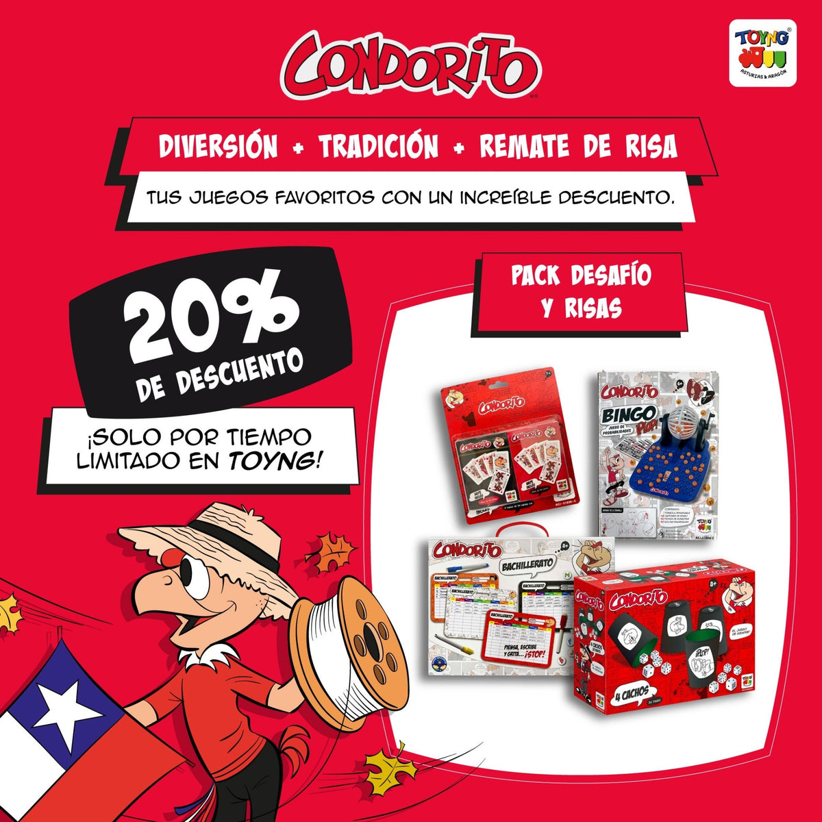 Pack Desafío y Risas Condorito - Toyng Chile