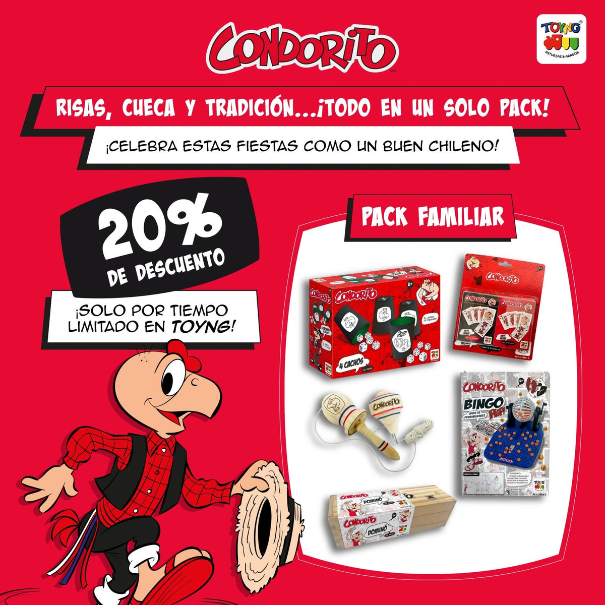 Pack Familiar Condorito – ¡Diversión para Todos! - Toyng Chile