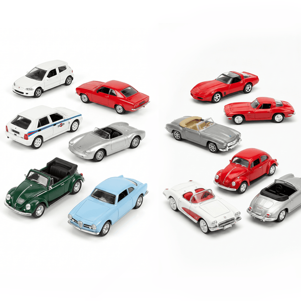 Pack x12 Autos Welly Clásicos Escala 1:60 - Toyng Chile
