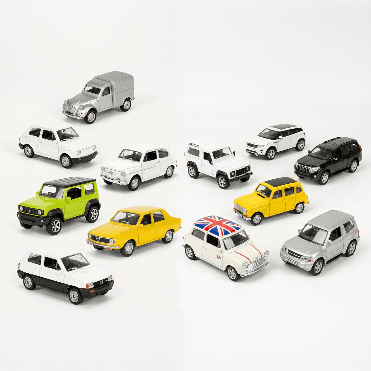Pack x12 Autos Welly Modernos Escala 1:60 - Toyng Chile