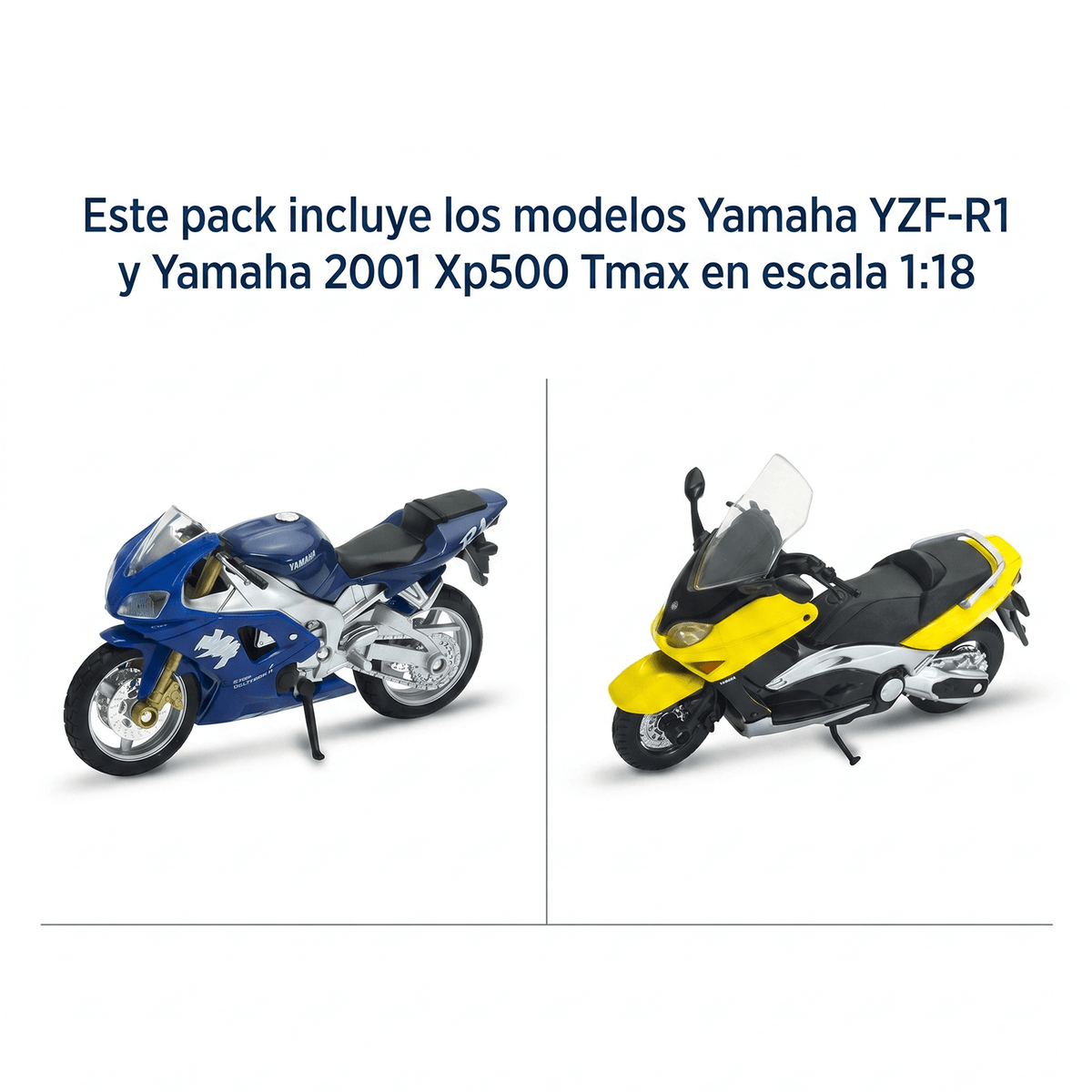 Pack x2 Motos Yamaha Welly Escala 1:18 - Toyng Chile