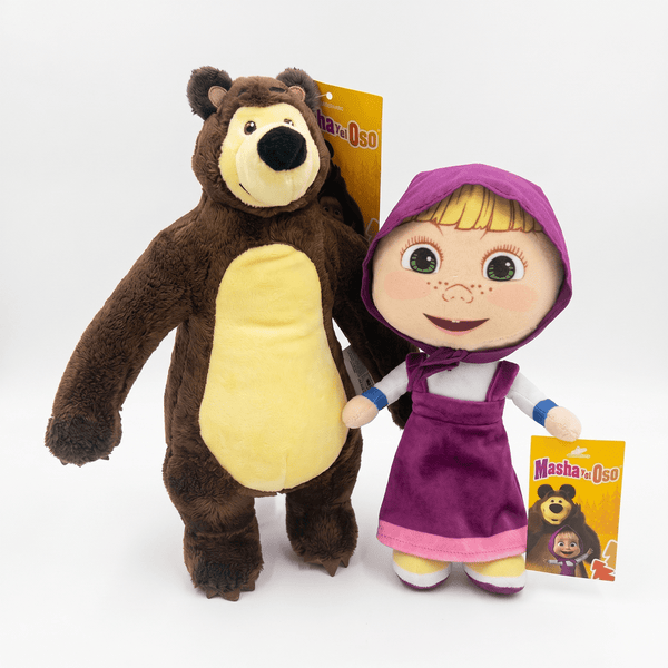 Pack x2 Peluches Masha y el Oso Colección Completa - Toyng Chile
