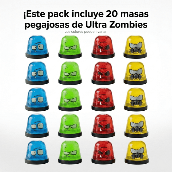 Pack x20 Masas Pegajosas Ultra Zombies Surtidas - Toyng Chile