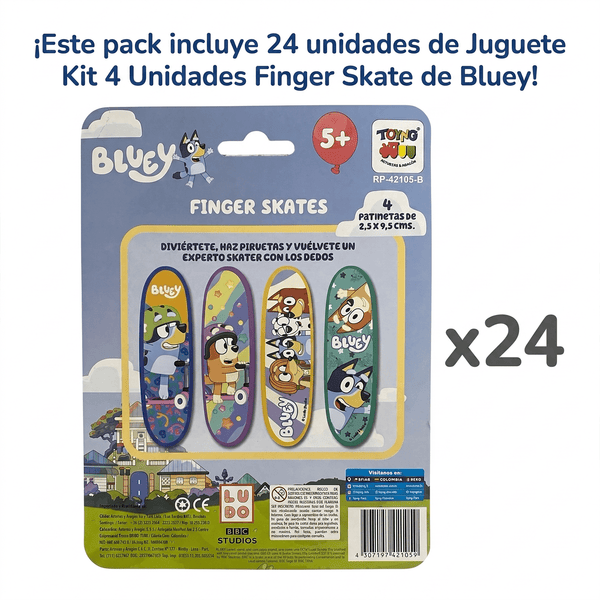 Pack x24 Blister Finger Skate Bluey Blister - Toyng Chile