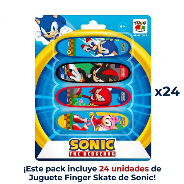 Pack x24 Blister Finger Skate Sonic - Toyng Chile