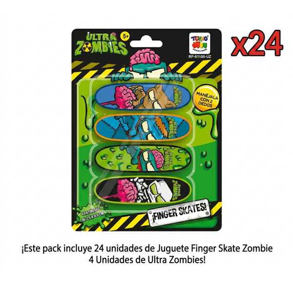 Pack x24 Blister Finger Skate Ultra Zombies - Toyng Chile