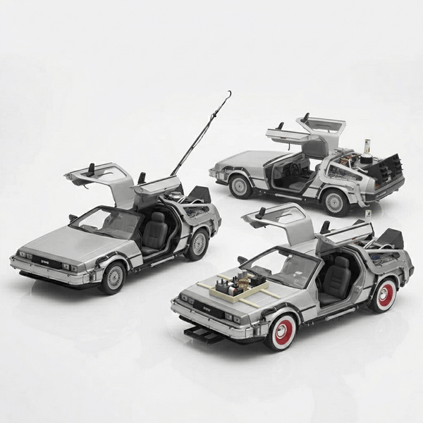 Pack x3 DeLorean Volver al Futuro Trilogía Welly 1:24 - Toyng Chile
