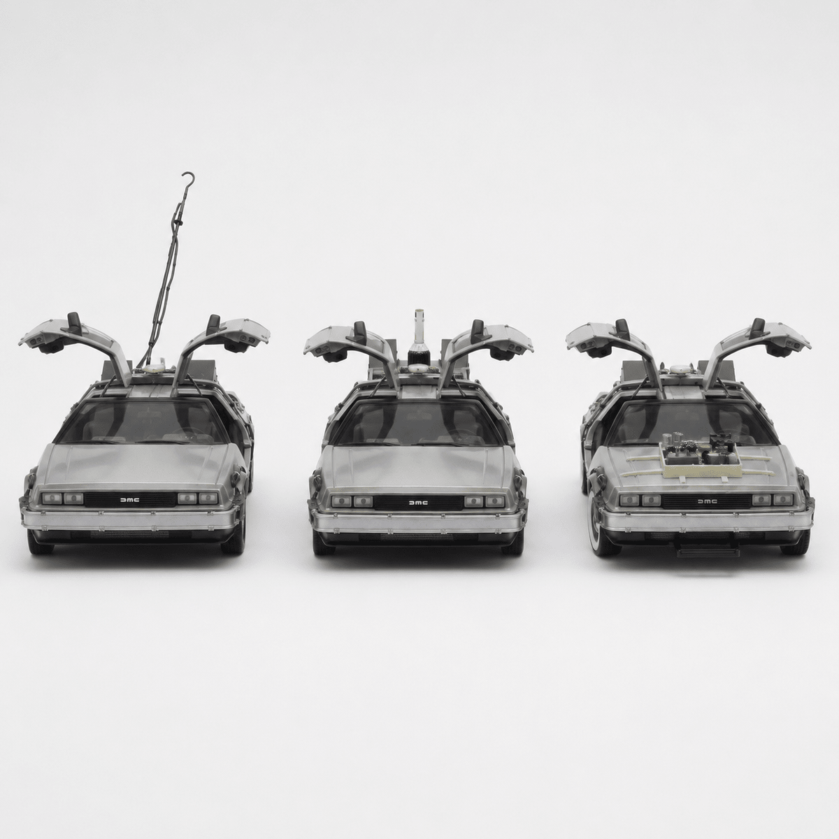 Pack x3 DeLorean Volver al Futuro Trilogía Welly 1:24 - Toyng Chile