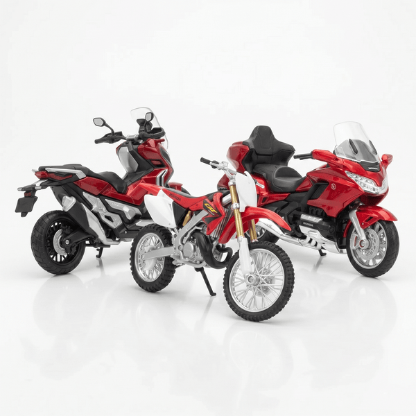 Pack x3 Motos Honda Welly Escala 1:18 - Toyng Chile