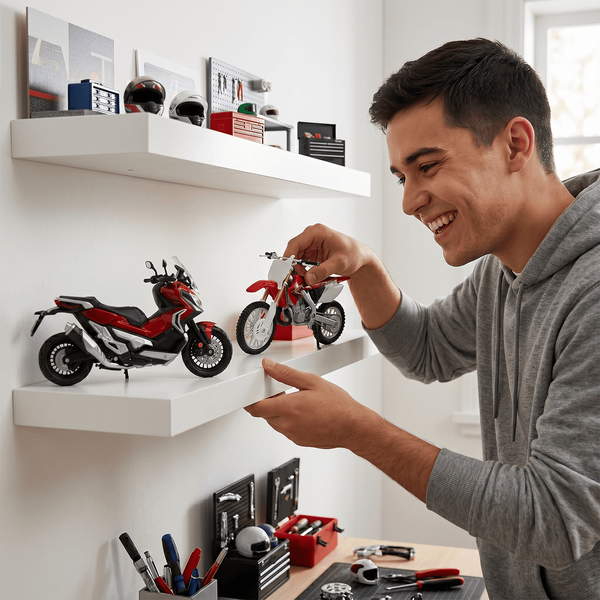 Pack x3 Motos Honda Welly Escala 1:18 - Toyng Chile