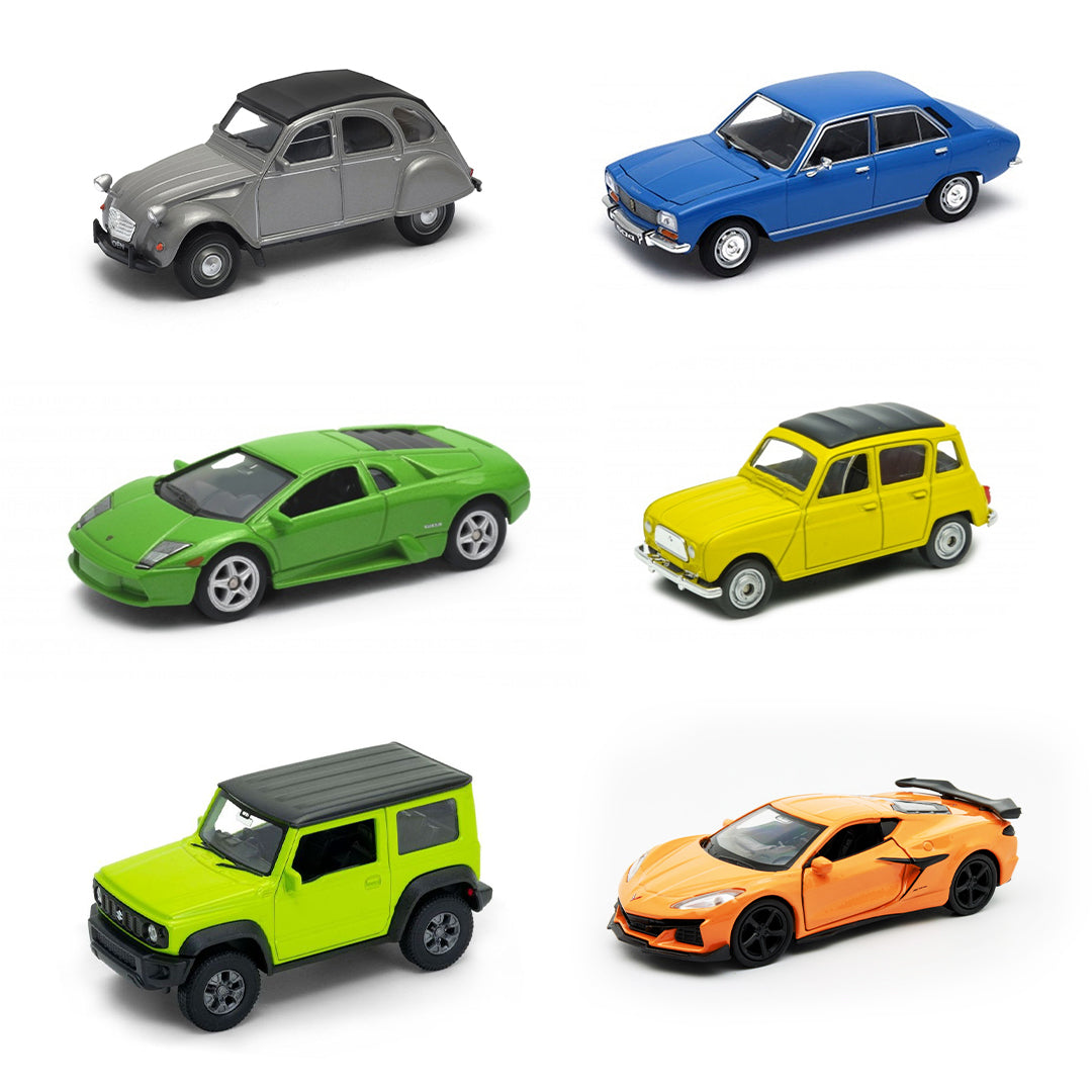Retro & Speed Pack – 6 Autos Welly 1:34–1:39 con 20% OFF